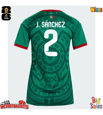 Mexico Jorge Sanchez #2 Replica Home Stadium Shirt for Women World Cup 2026 Short Sleeve